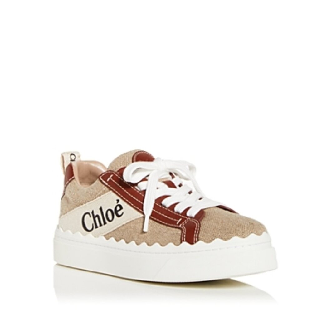 Chloé Lauren Canvas & Leather Sneaker